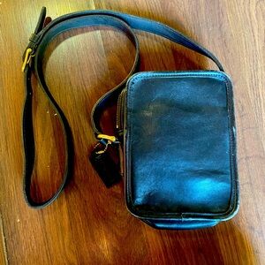 Vintage Coach black crossbody purse